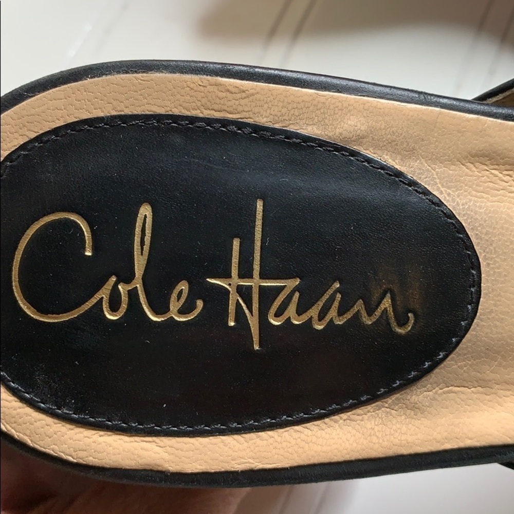 Cole Haan Air Lyric Slide Black Leather - Sz 9.5 - Picture 5 of 8